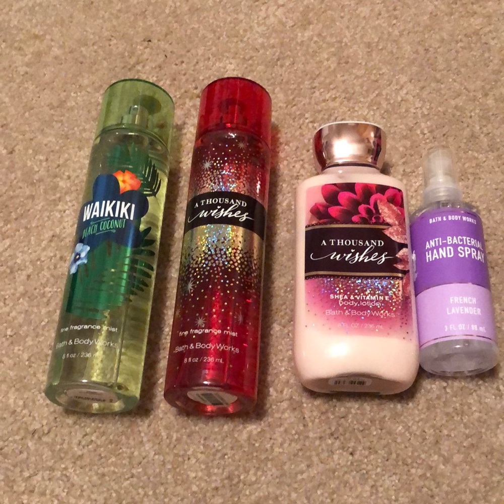 Body spray and lotion